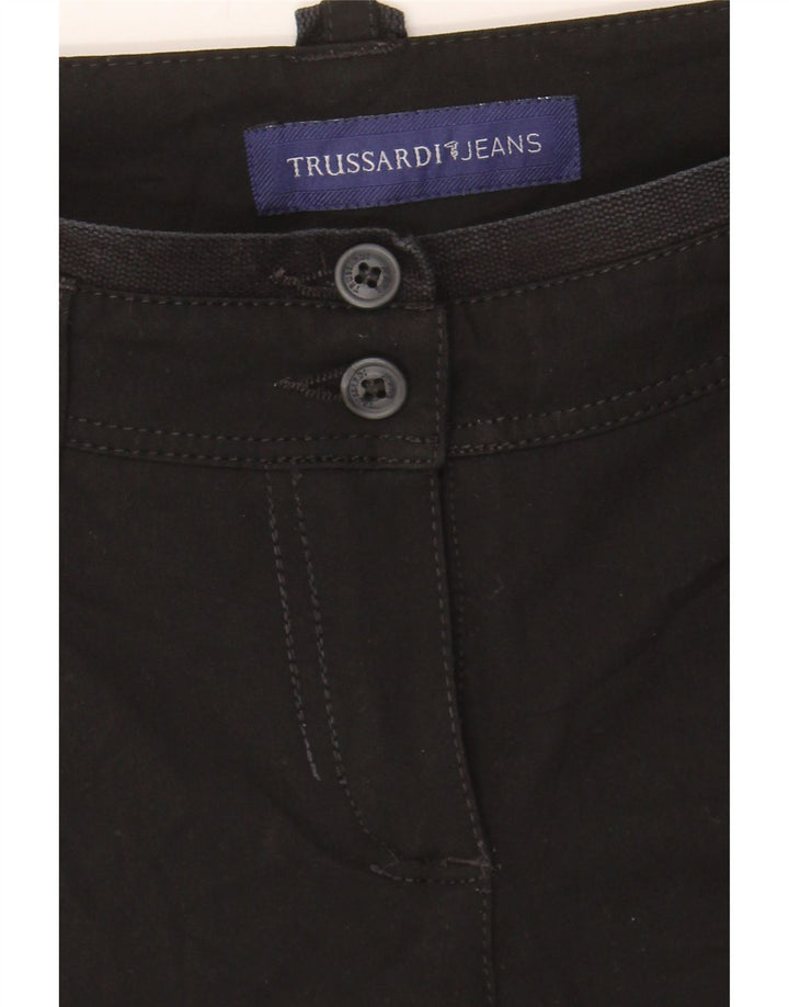TRUSSARDI Womens Straight Casual Trousers EU 40 Medium W30  Black Vintage Trussardi and Second-Hand Trussardi from Messina Hembry 