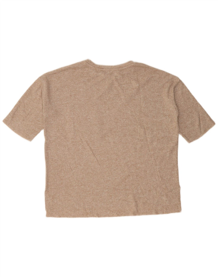 Zara ženska prevelika majica kratkih rukava UK 10 Small Beige