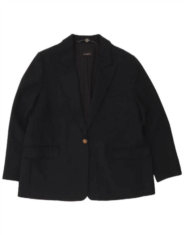 Marks & Spencer ženska prevelika jakna s jednim gumbom UK 18 XL tamnoplava