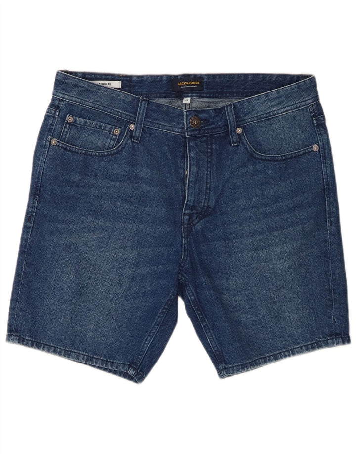Jack & Jones muške kratke traper kratke hlače srednjeg kroja W32, plavi pamuk