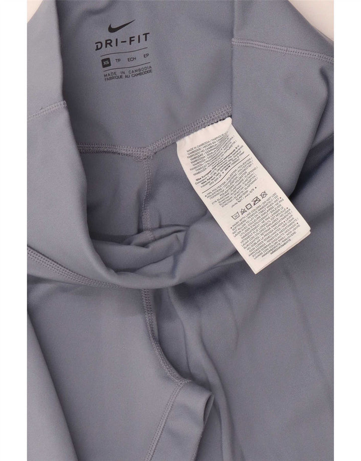 Nike ženske Dri Fit tajice UK 4 XS plavi poliester