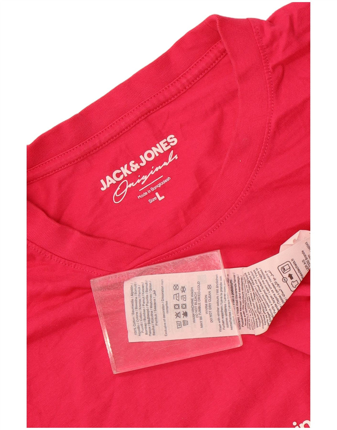 Jack & Jones muška majica kratkih rukava, veliki ružičasti pamuk