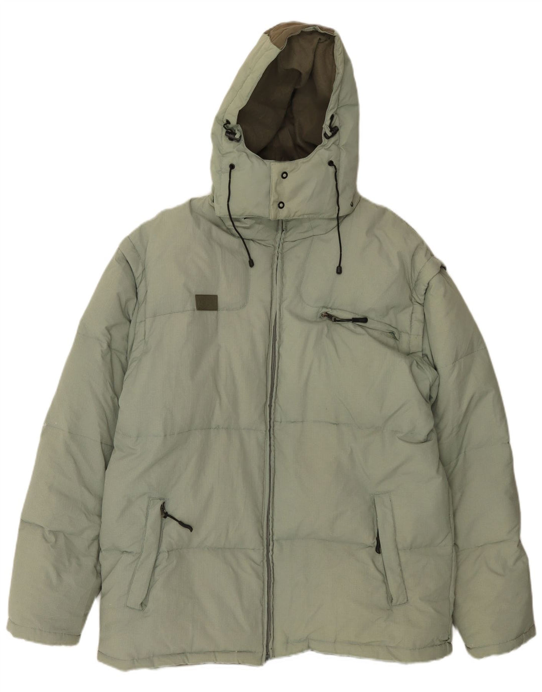 Fila muška podstavljena jakna s kapuljačom UK 44 2XL zeleni poliamid