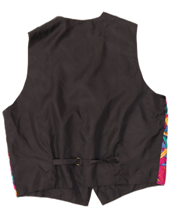 VINTAGE muški prsluk od velike raznobojne patchwork svile