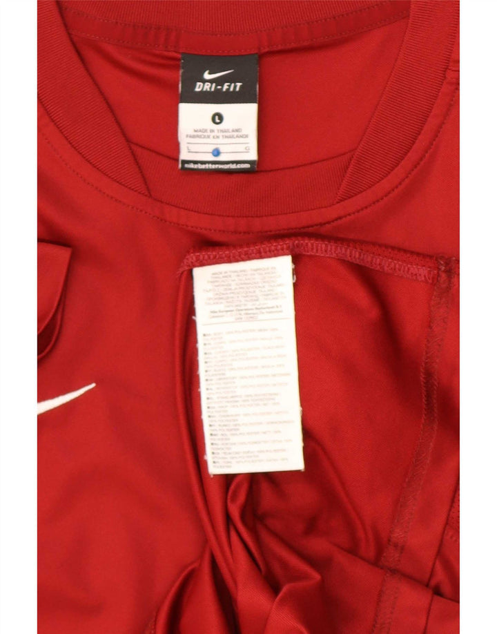 Nike Dri Fit majica kratkih rukava velika crvena poliester