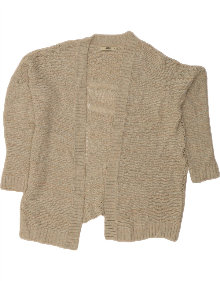 OASIS Womens Oversized Open Cardigan Sweater UK 14 Medium Beige Acrylic Vintage Oasis and Second-Hand Oasis from Messina Hembry 