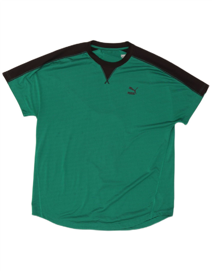 Puma muška grafička majica kratkih rukava XL Green Colourblock poliester