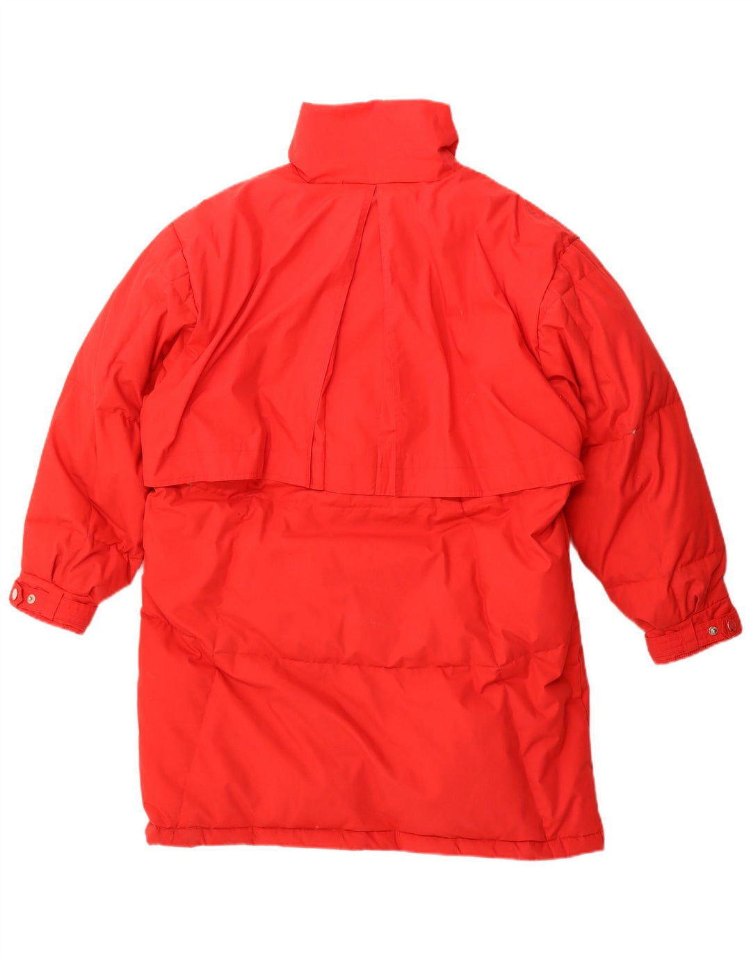 Vintage ženski preveliki podstavljeni kaput EU 36/38 mali crveni poliester