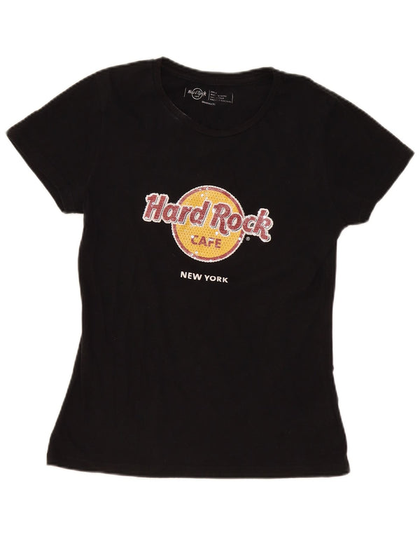 Hard Rock Cafe Ženska New York majica kratkih rukava UK 10 Mala crna pamuk