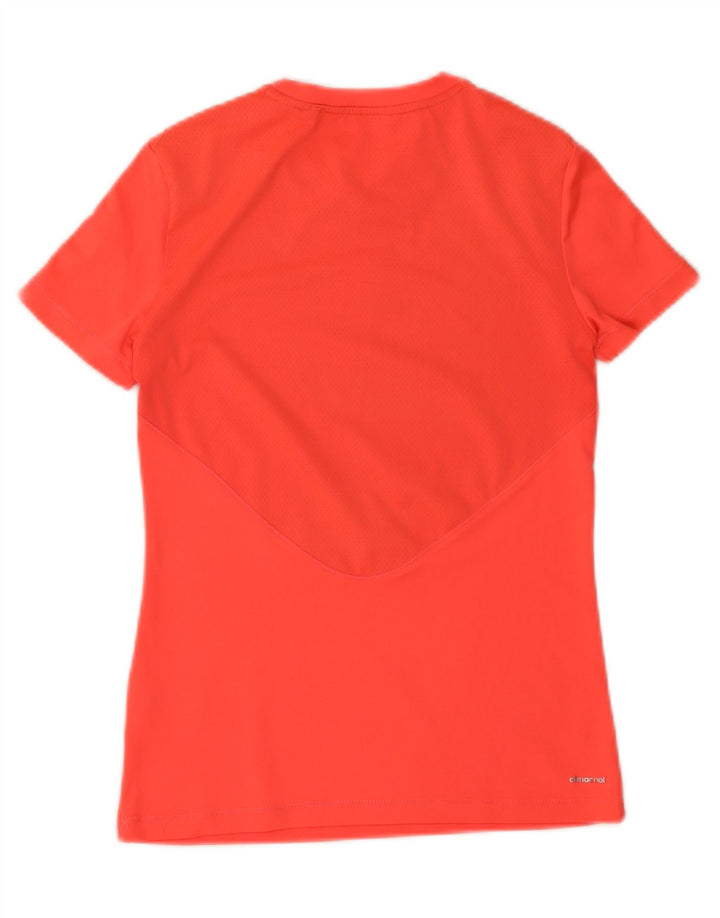 ADIDAS Womens Climacool T-Shirt Top UK 10 Small Orange Polyester Vintage Adidas and Second-Hand Adidas from Messina Hembry 