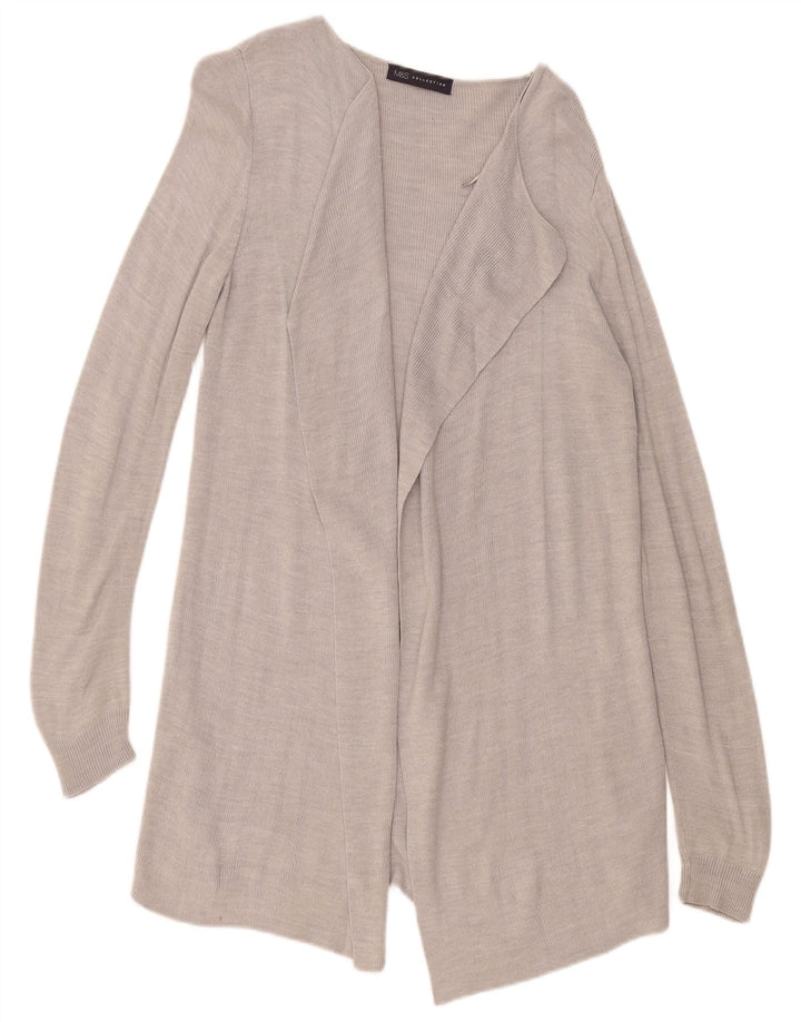 Marks & Spencer ženski otvoreni kardigan pulover UK 10 Small Gray