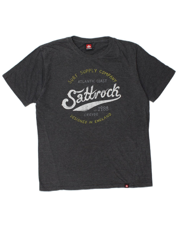 SALTROCK Muška grafička majica kratkih rukava srednje sivi pamuk