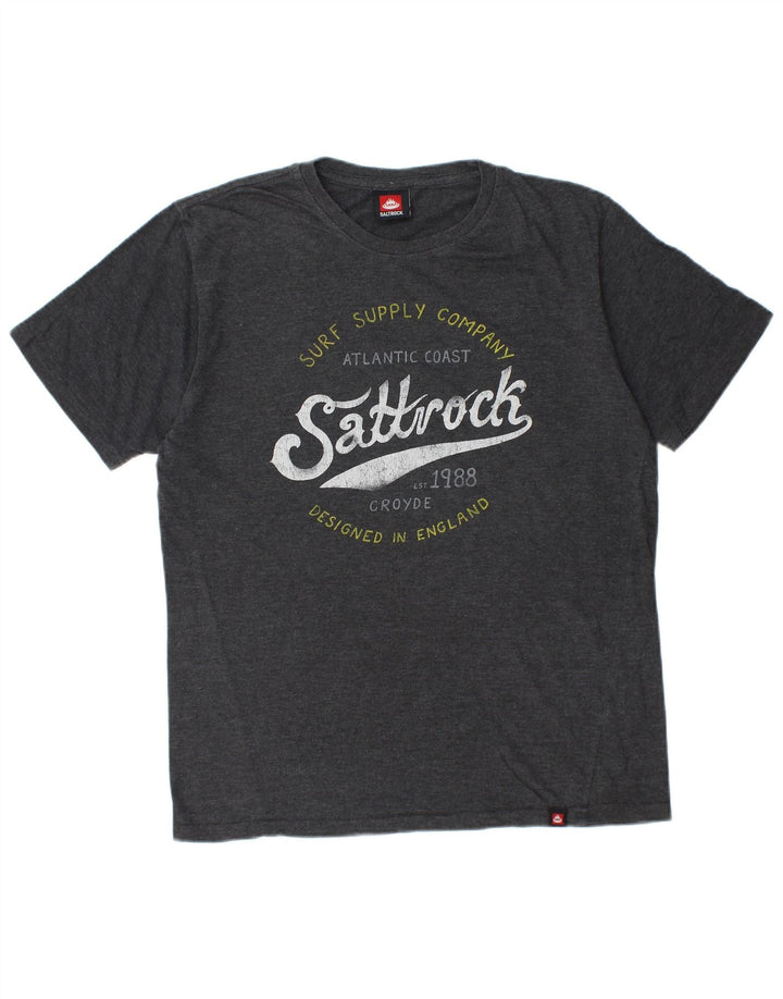 SALTROCK Muška grafička majica kratkih rukava srednje sivi pamuk