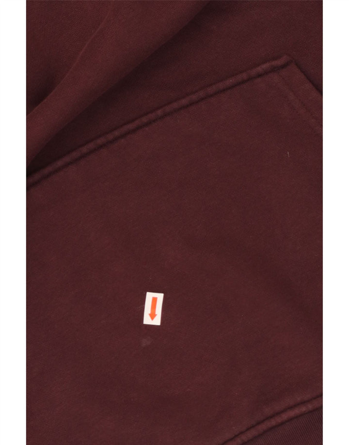 ADIDAS Ženska prevelika majica s kapuljačom UK 10 Small Burgundy Pamuk