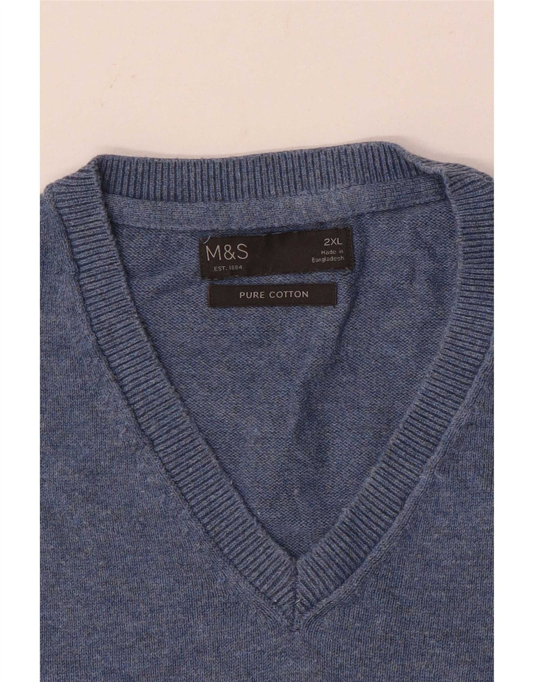 Marks & Spencer muški prsluk bez rukava 2XL plavi pamuk
