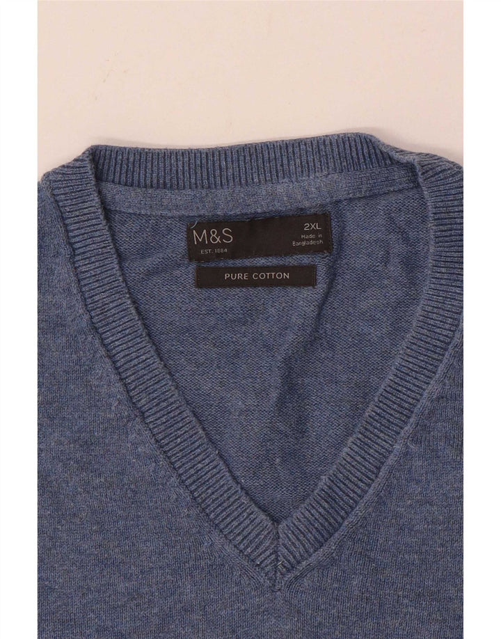 Marks & Spencer muški prsluk bez rukava 2XL plavi pamuk