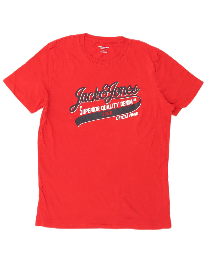 Jack & Jones muška majica kratkih rukava srednje veličine, crveni pamuk