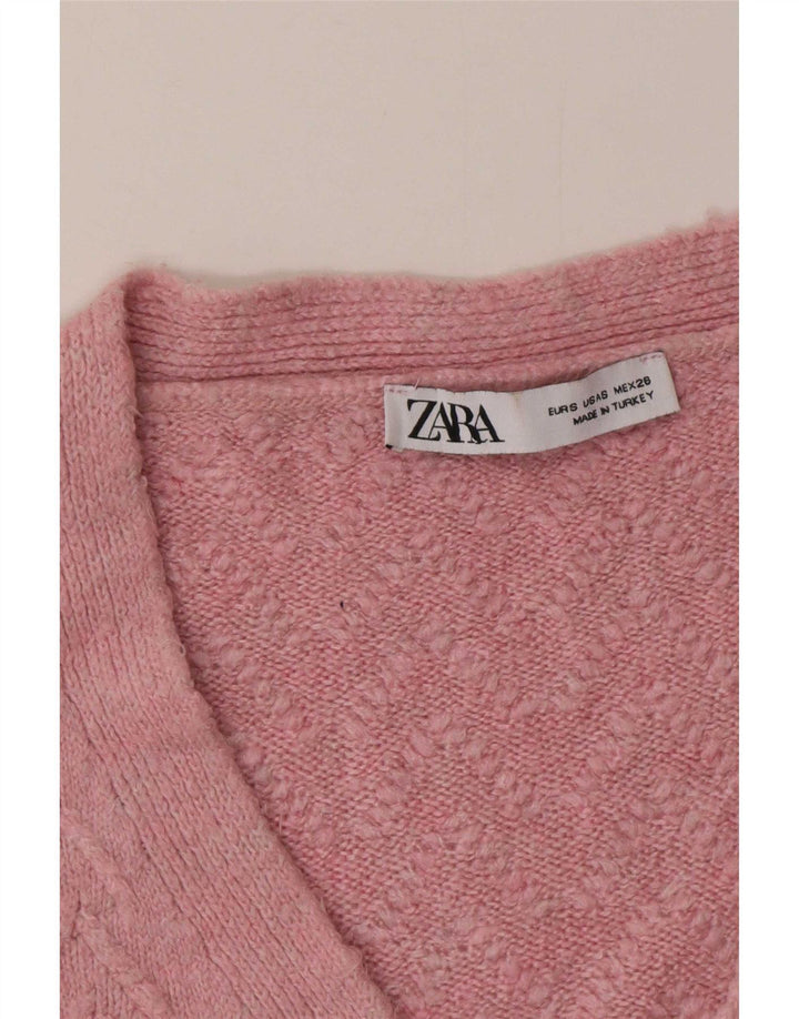 Preveliki ženski kardigan pulover Zara UK 10 Small Pink