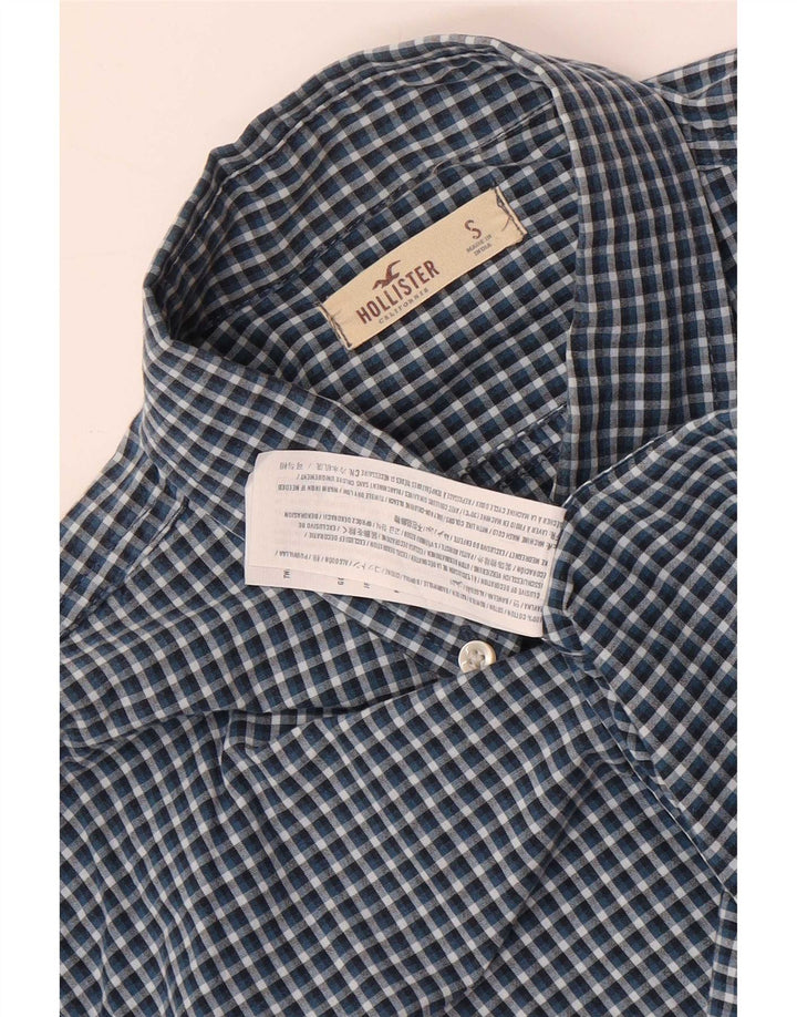 Hollister muška košulja mala tamnoplava pamuk od ginghama