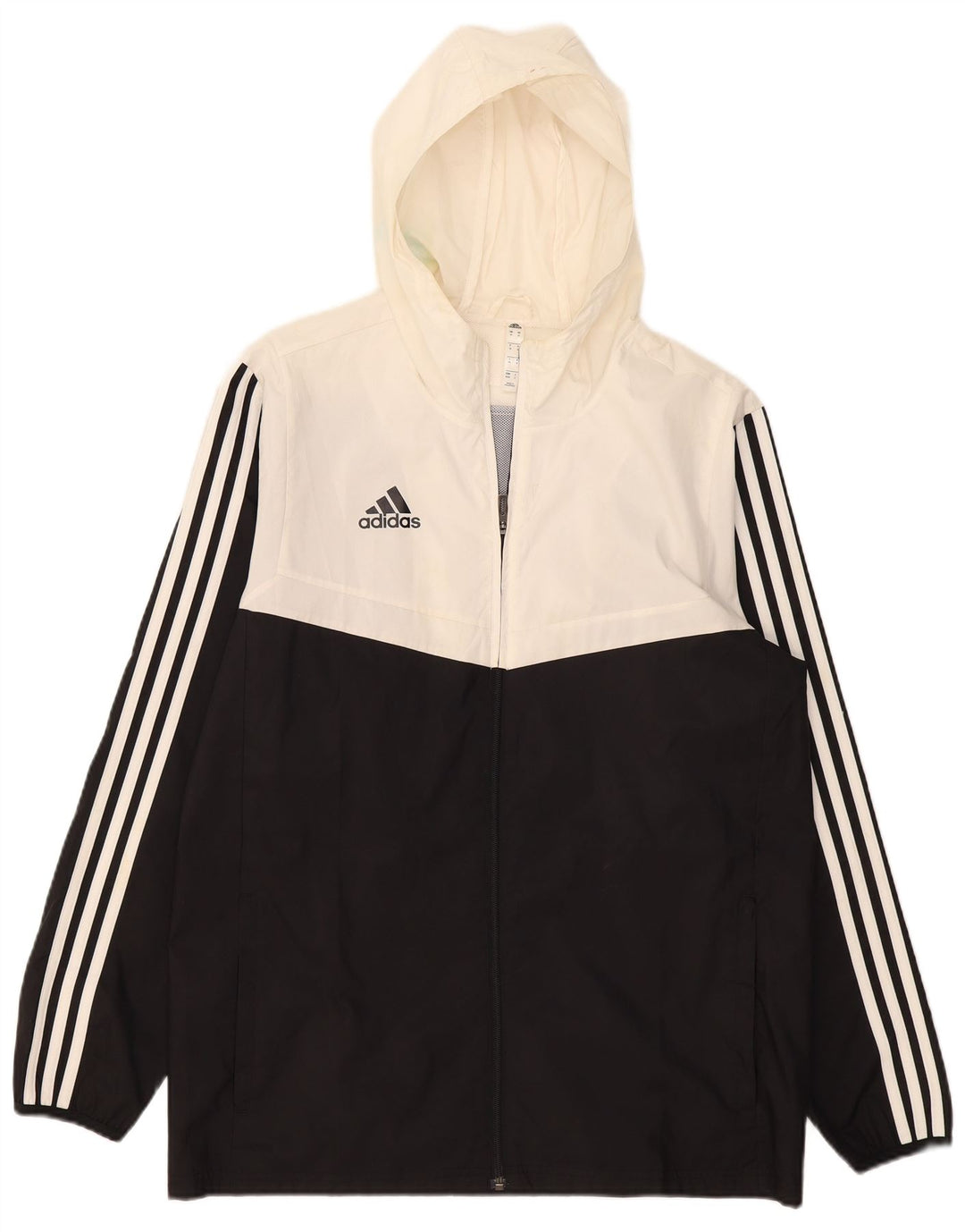 Adidas muška kišna jakna s kapuljačom UK 38 Medium Black Colourblock Poliester