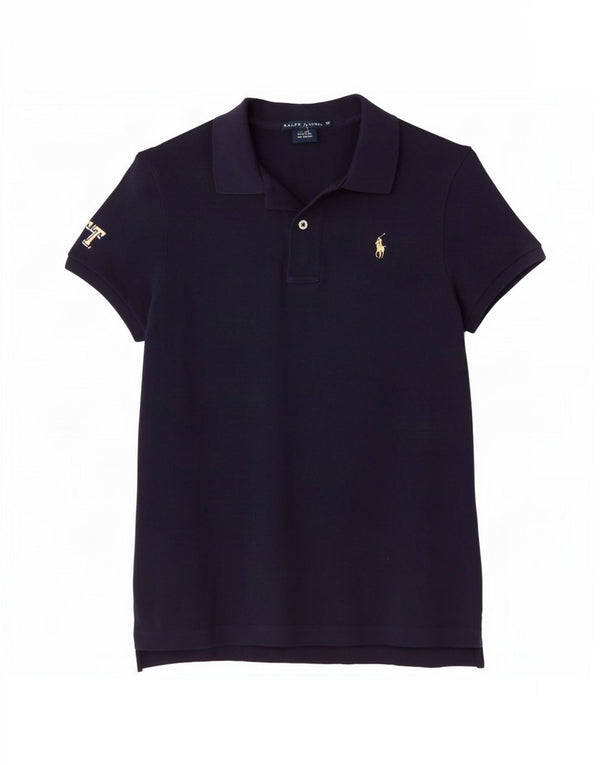 Ralph Lauren ženska uska polo majica UK 14 Srednje tamnoplavi pamuk