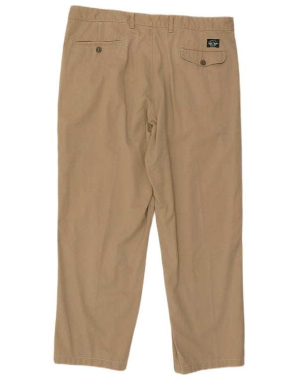 Dockers Mens Pegged Chino Trousers W40 L28 Beige Cotton