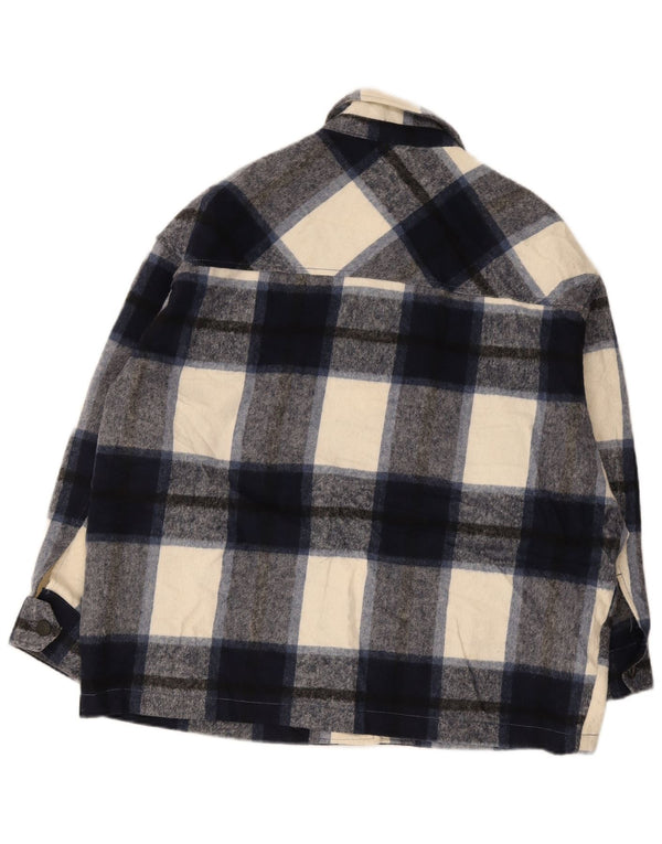 Zara ženska majica od flanela UK 18 XL tamnoplavi karirani akril