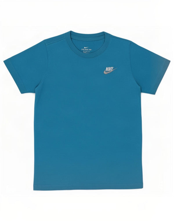 Nike Boys T-Shirt Top 10-11 Years Medium Blue Pamuk