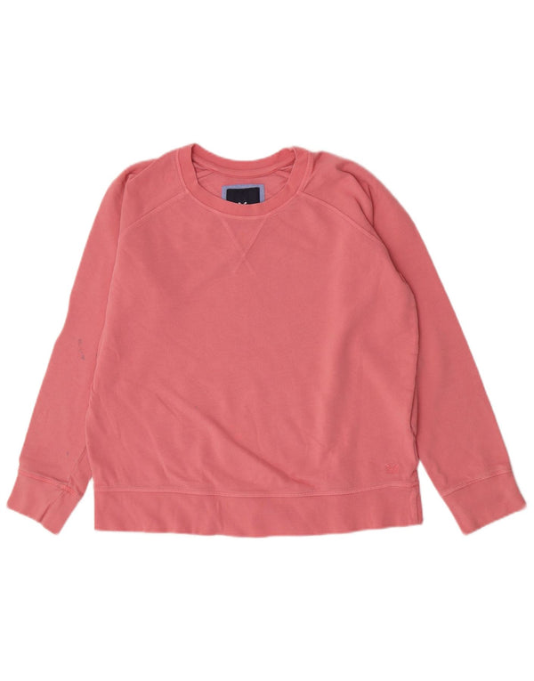 Crew Clothing Ženska majica s kratkim rukavima UK 12 Srednje ružičasti pamuk