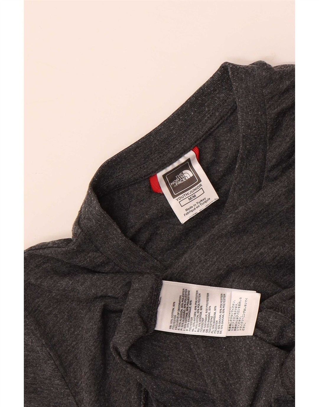 The North Face Boys T-Shirt Top 9-10 Years srednje sivi pamuk