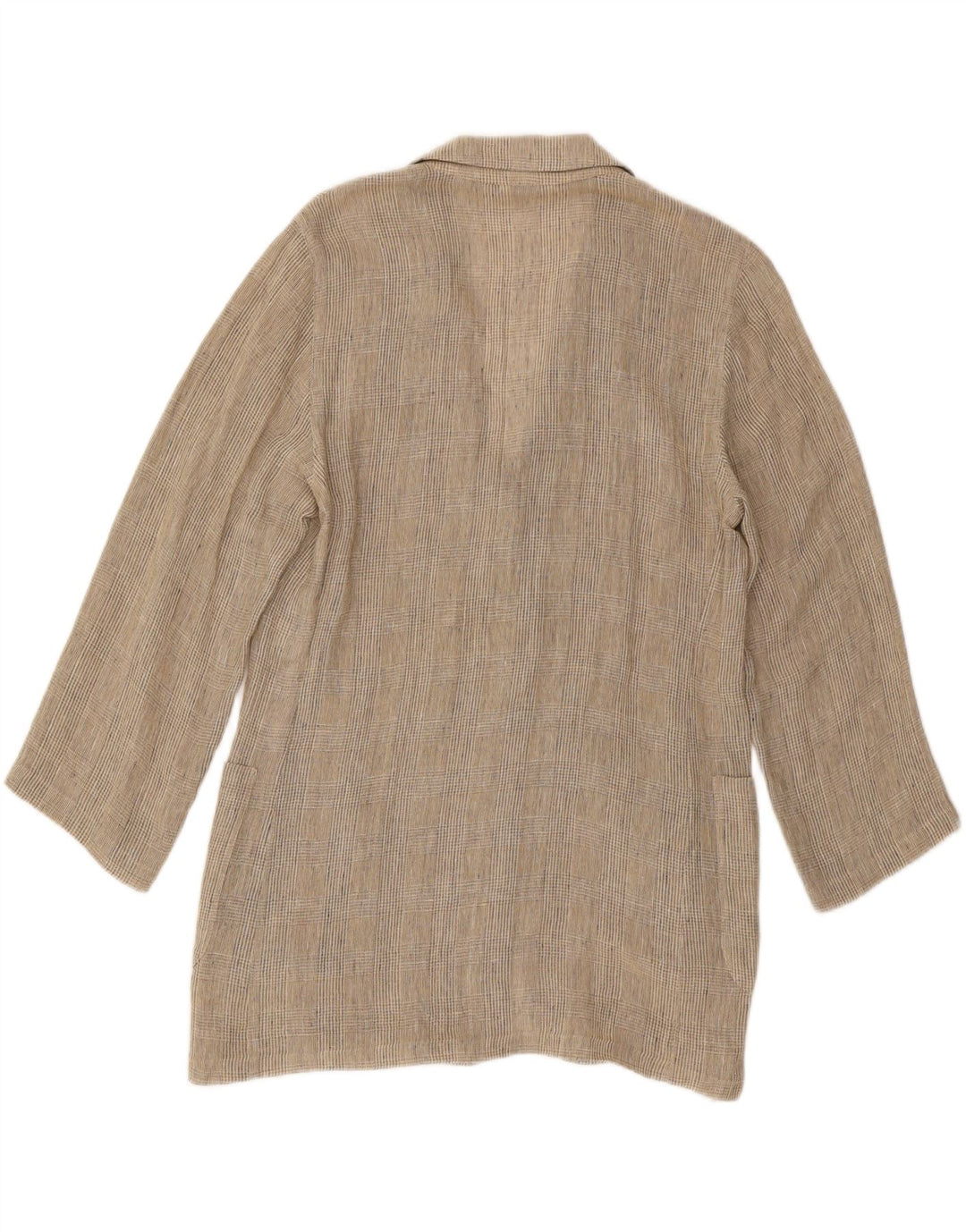 Max Mara ženska duga jakna jakna UK 12 srednje bež houndstooth