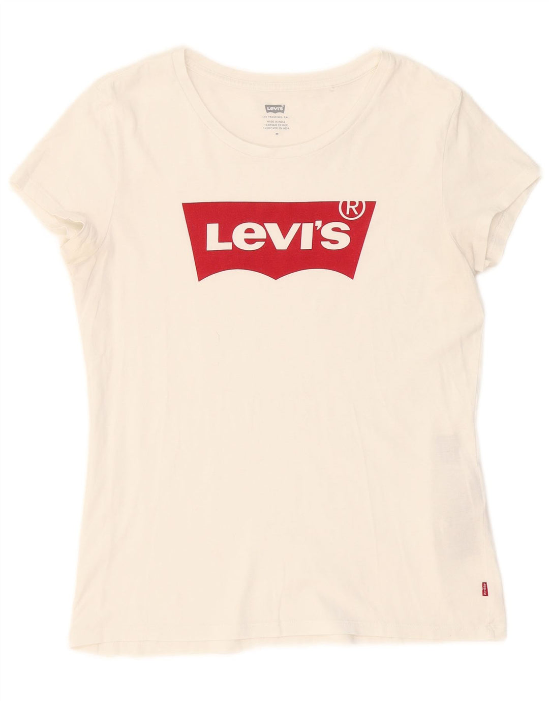 LEVI'S Ženska majica kratkih rukava s grafičkim motivima UK 12 Srednje bijeli pamuk