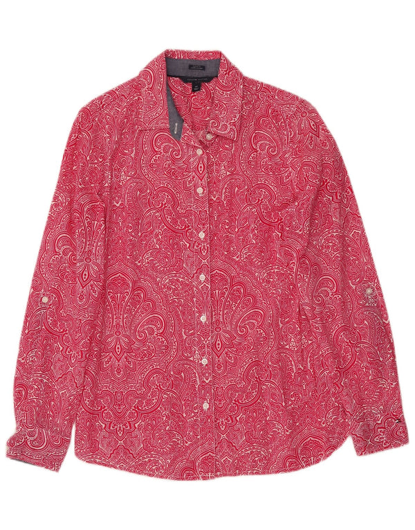 Tommy Hilfiger Ženska klasična fit košulja UK 10 Small Pink Paisley Pamuk