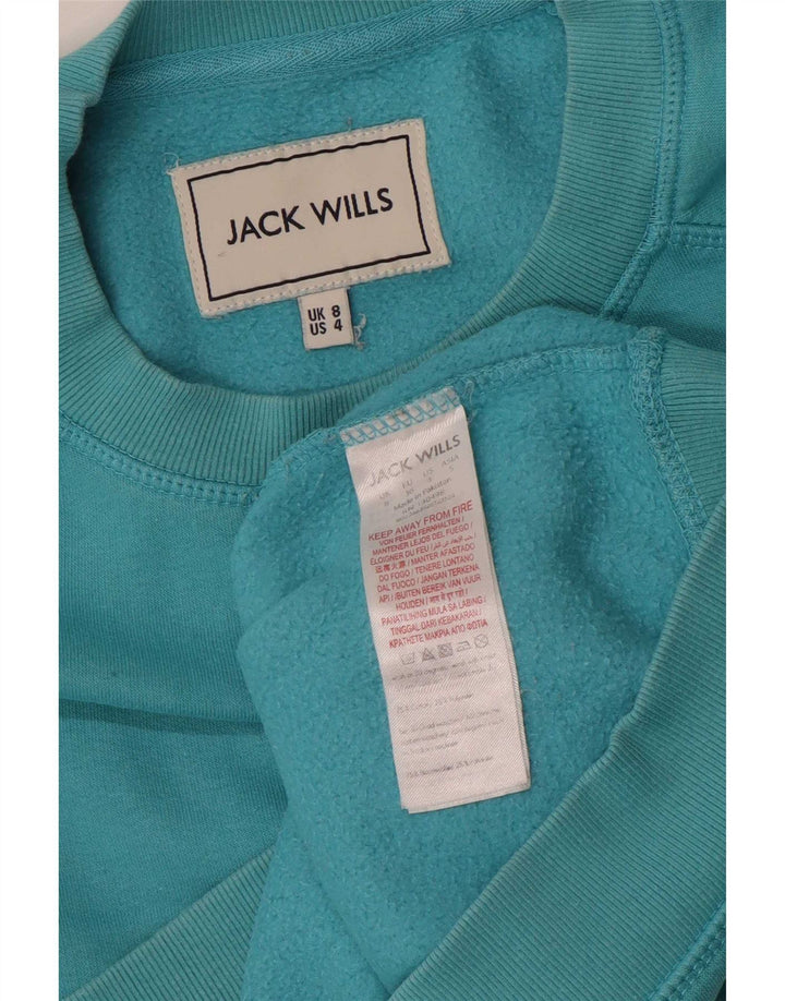 Jack Wills Ženska velika majica s kratkim rukavima UK 8 Mali plavi pamuk