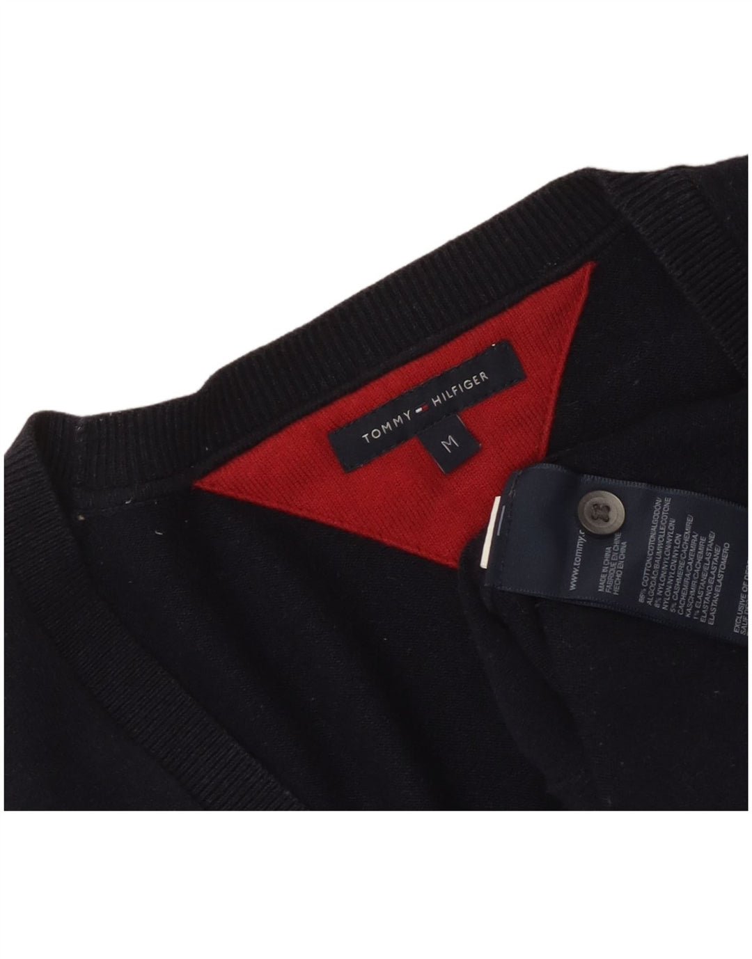 TOMMY HILFIGER Ženski džemper kardigan UK 12 Srednji tamnoplavi pamuk