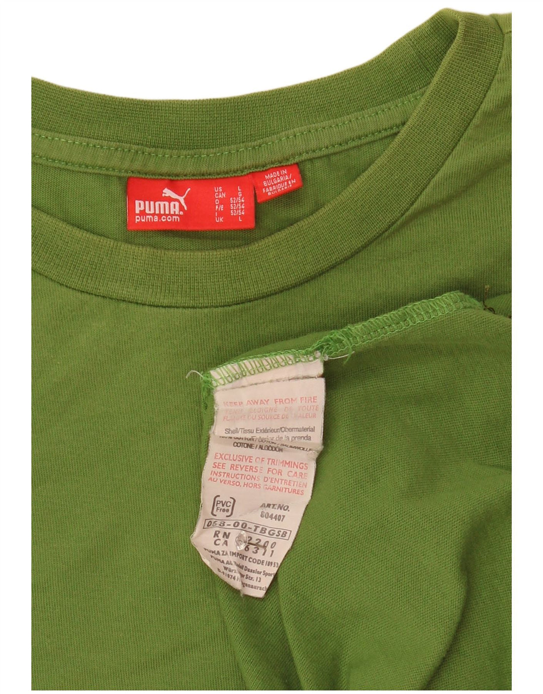 Puma muška majica dugih rukava, veliki zeleni pamuk