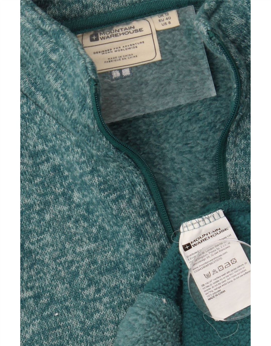 MOUNTAIN WAREHOUSE Womens Tracksuit Top Jacket UK 12 Medium Green Flecked Vintage Mountain Warehouse and Second-Hand Mountain Warehouse from Messina Hembry 