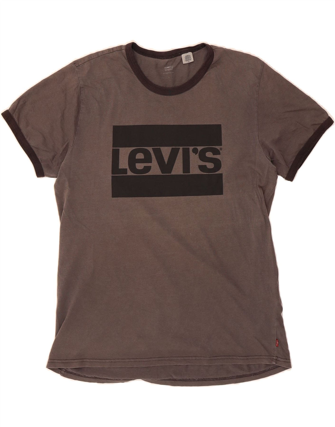 LEVI'S Mens Graphic T-Shirt Top Large Grey Cotton Vintage Levi's and Second-Hand Levi's from Messina Hembry 