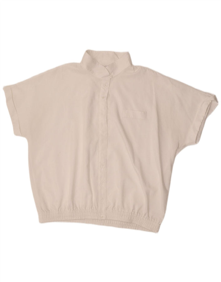 Lady Joy ženska prevelika košulja bluza kratkih rukava EU 44 XL bijela