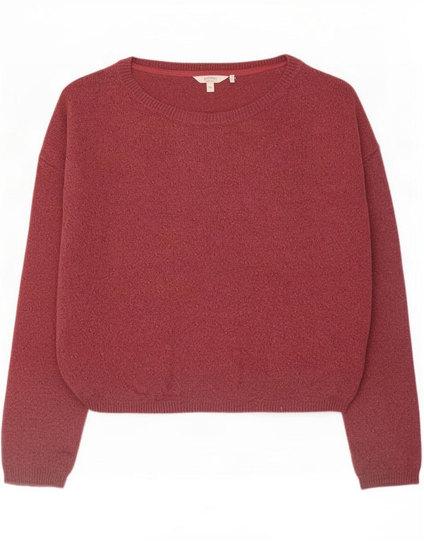 Fat Face, veliki ženski džemper s morskim izrezom UK 14 Large Burgundy