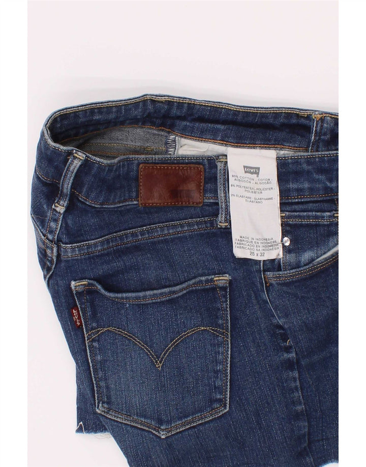 Levi's ženske traper kratke hlače W25 XS plavi pamuk
