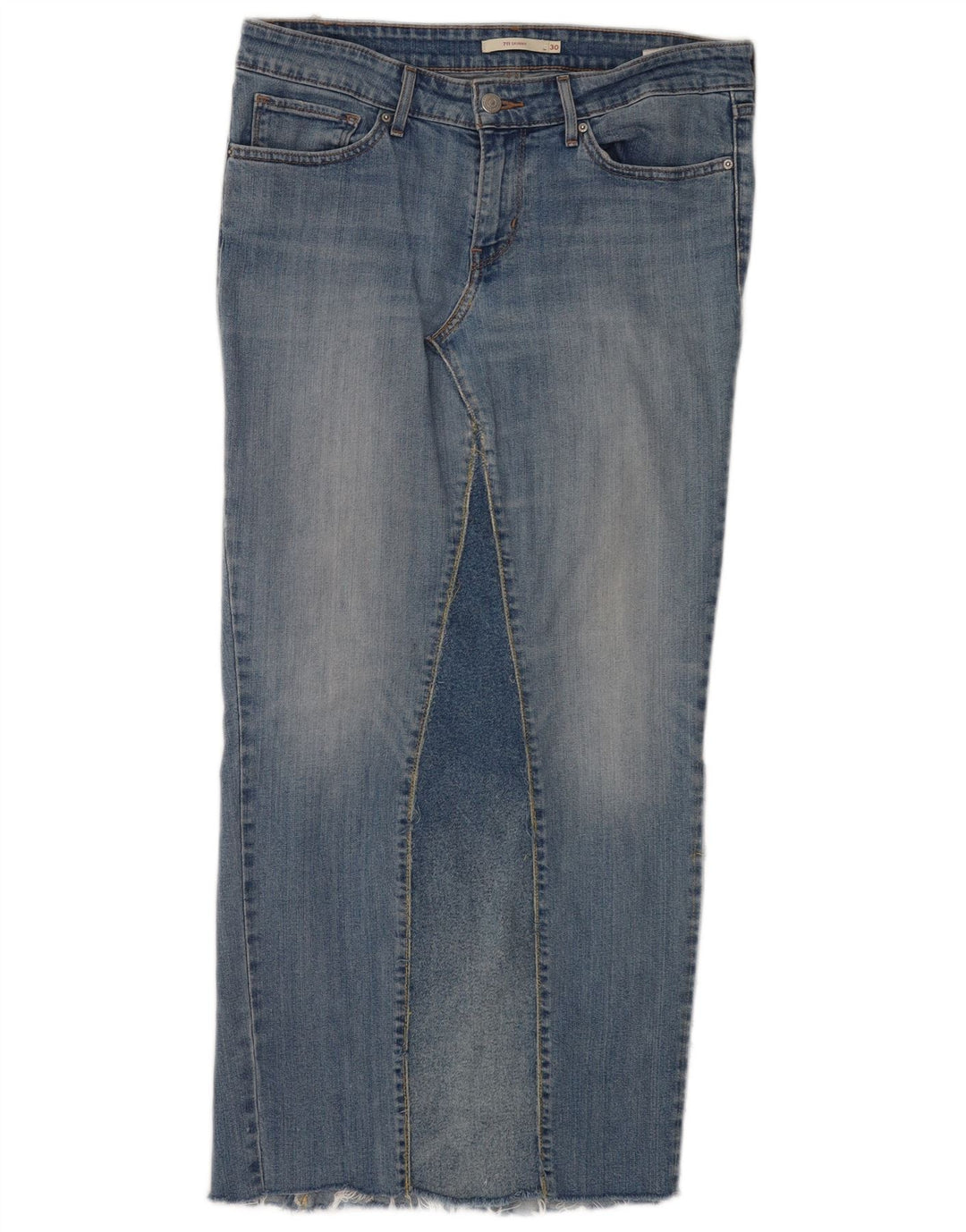 Levi's ženska 711 midi traper suknja W30 srednje plavi pamuk