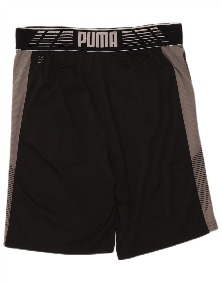PUMA muške grafičke sportske kratke hlače srednje crne boje