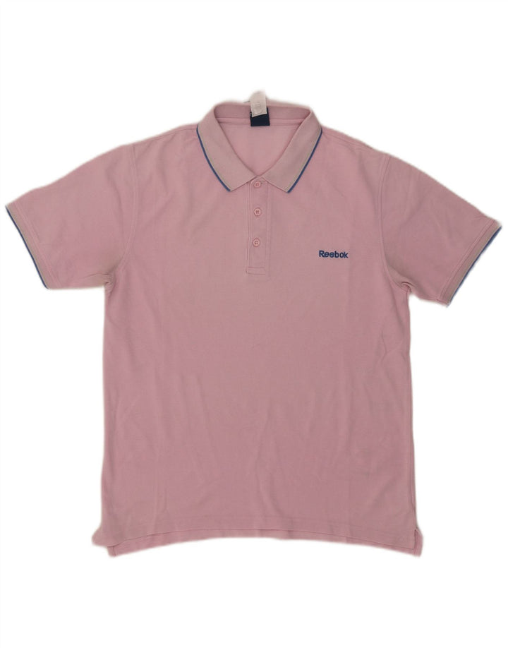 Reebok muška polo majica srednje ružičaste pamučne boje
