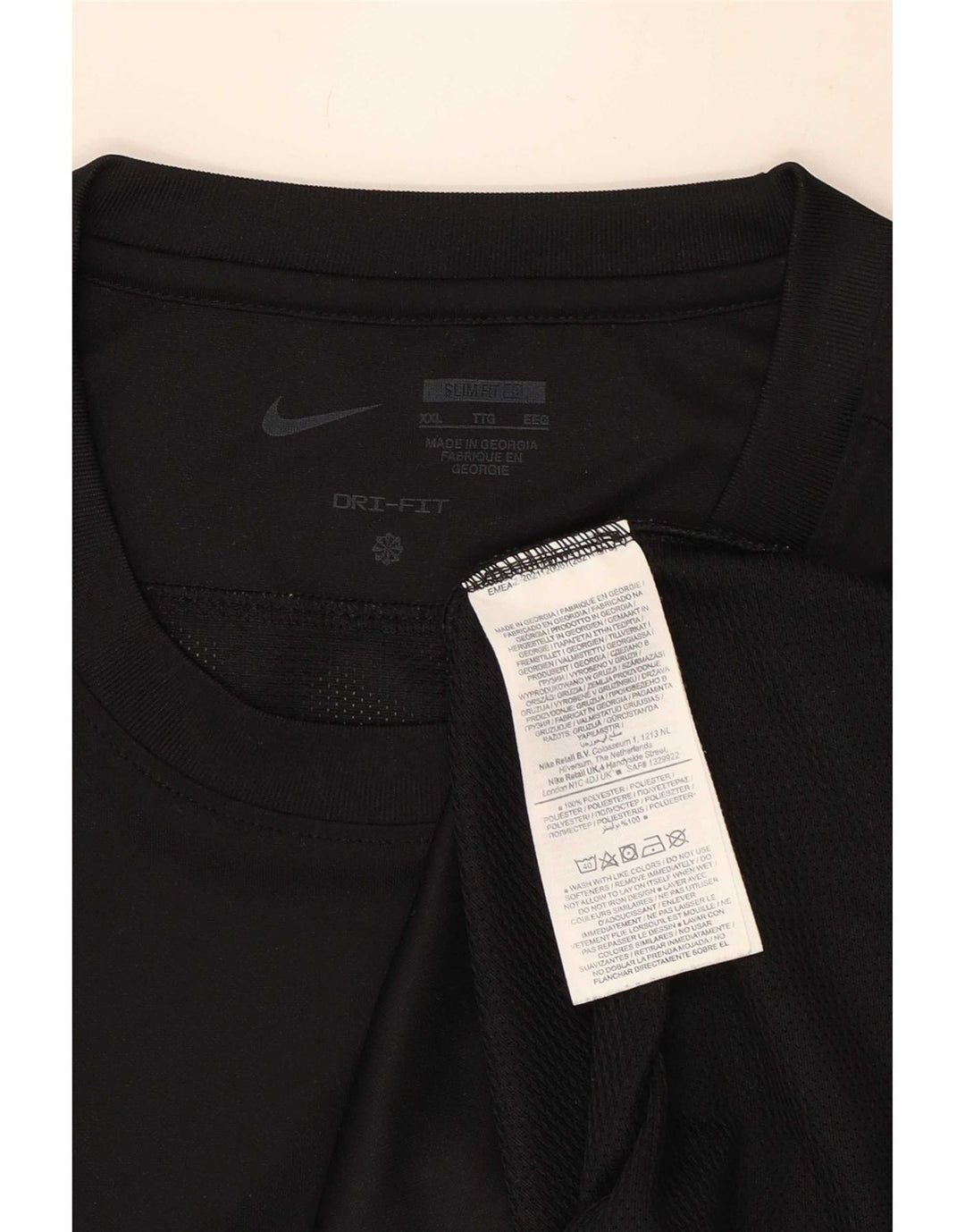 Nike muška majica Dri Fit Slim 2XL crni poliester
