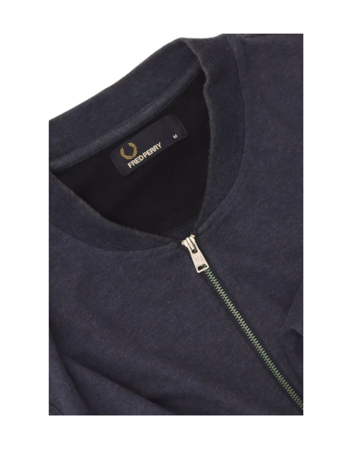 Fred Perry muška majica kratkih rukava s patentnim izrezom srednje tamnoplave pruge