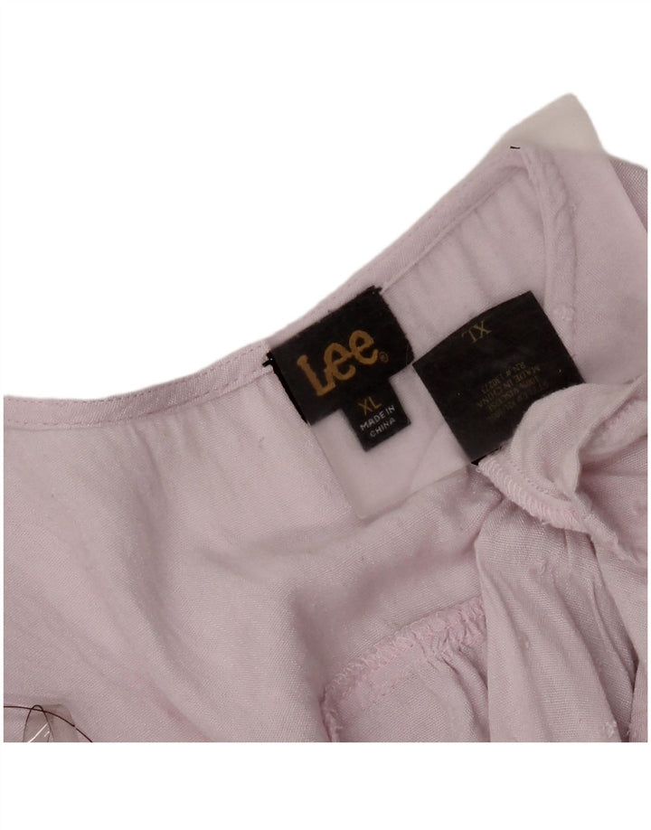 Top ženske bluze Lee UK 18 XL od ružičaste viskoze