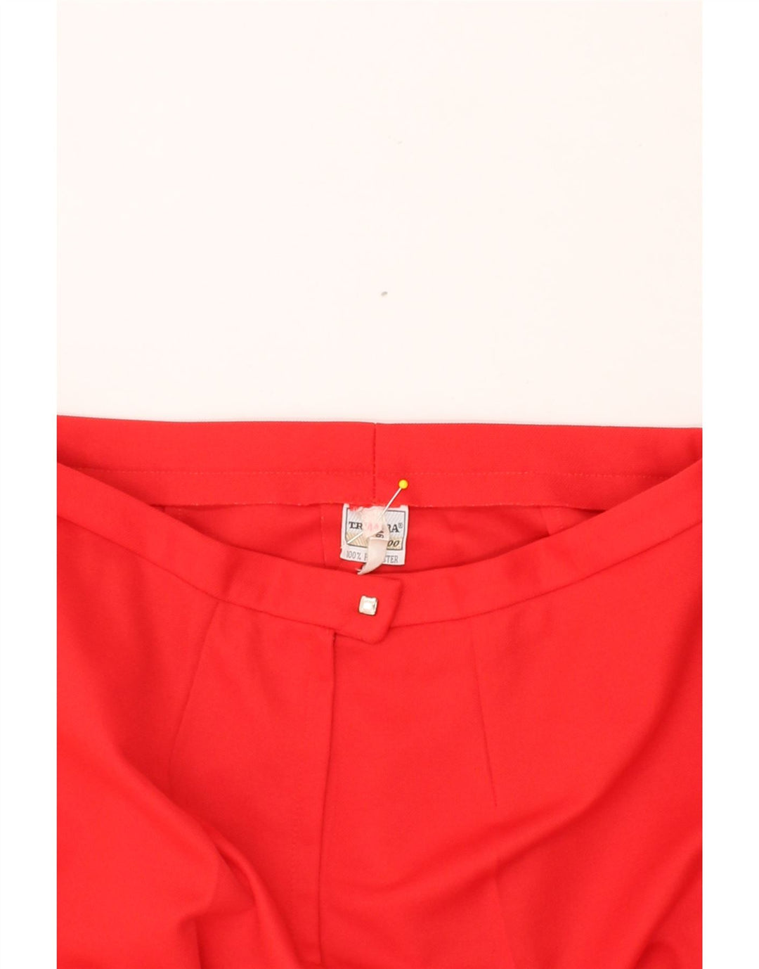 TREVIRA Womens Bootcut Casual Trousers IT 44 Medium  W30 L30  Red Vintage Trevira and Second-Hand Trevira from Messina Hembry 