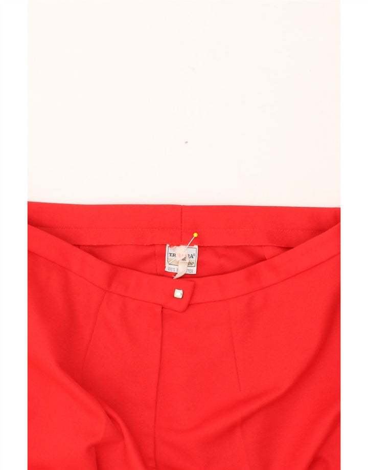 TREVIRA Womens Bootcut Casual Trousers IT 44 Medium  W30 L30  Red Vintage Trevira and Second-Hand Trevira from Messina Hembry 