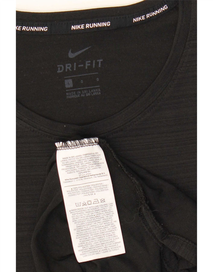 Nike Dri Fit majica s velikim crnim prugama od poliestera